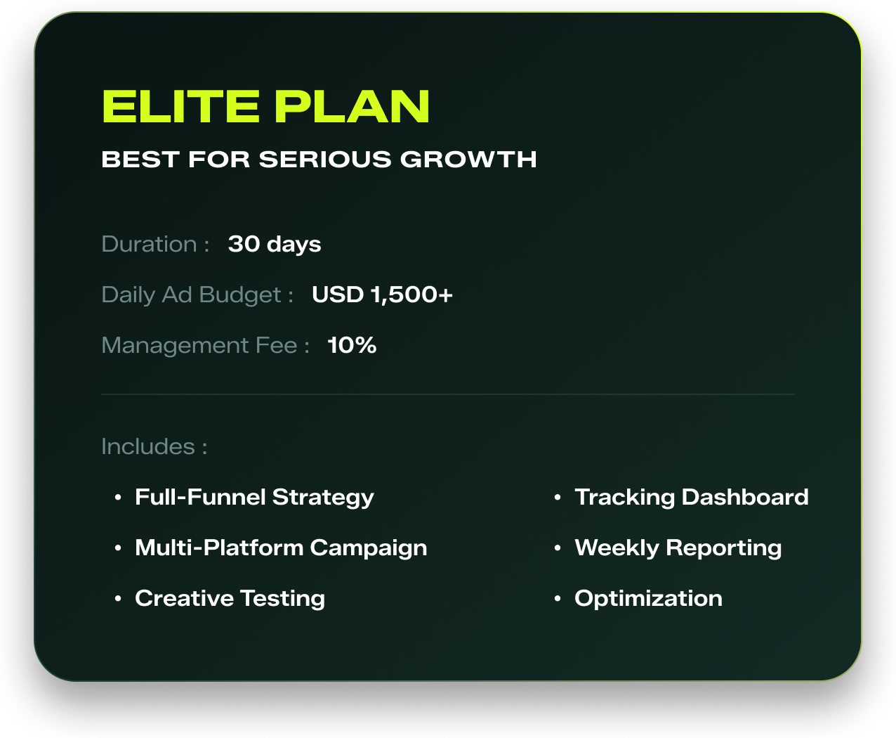 Elite Plan